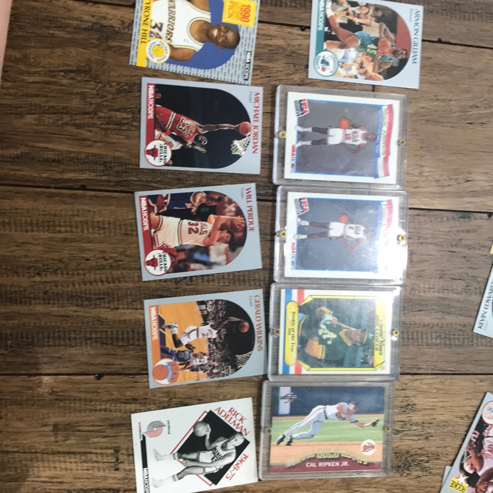 Random basketball and baseball cards